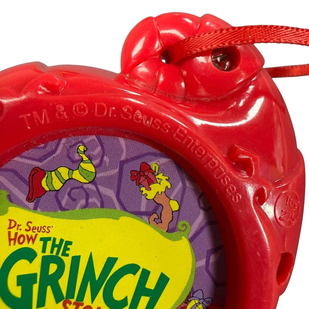 Vintage 2000 Dr Seuss The Grinch Stole Christmas Toy Ornament Lot Sleigh Pinball